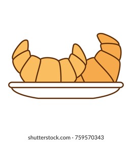 dish with croissants icon