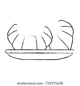 dish with croissants icon