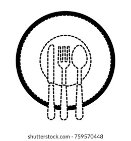dish with cutleries icon