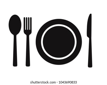 
dish with cutleries icon vector illustration design 