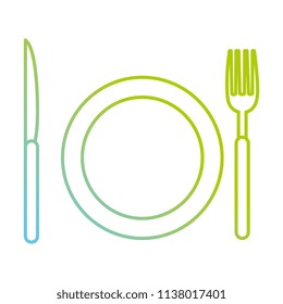 dish with cutleries icons