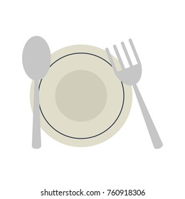 Dish with cutlery