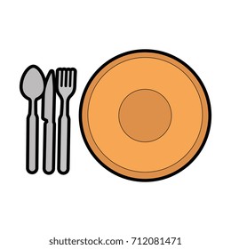 dish with cutlery icon