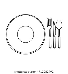 dish with cutlery icon