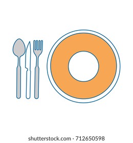 dish with cutlery icon