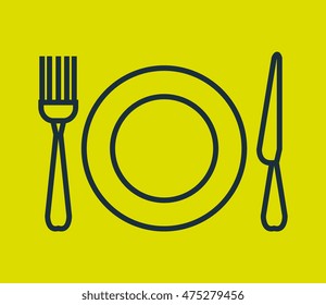 dish and cutlery isolated icon vector illustration design