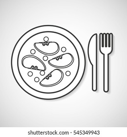 dish and cutlery isolated icon vector illustration design