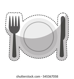 dish and cutlery isolated icon vector illustration design