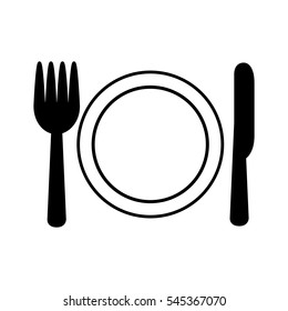 dish and cutlery isolated icon vector illustration design