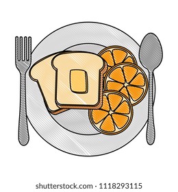 dish with delicious breakfast menu