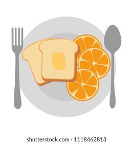 dish with delicious breakfast menu