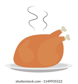 dish with delicious chicken meat