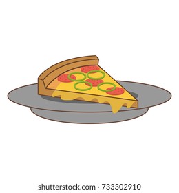 dish with delicious italian pizza
