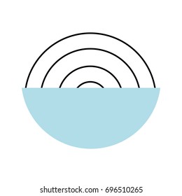 dish with Delicious spaghetti isolated icon