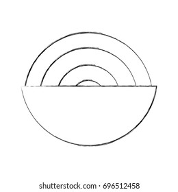 dish with Delicious spaghetti isolated icon