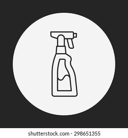 Dish detergent line icon