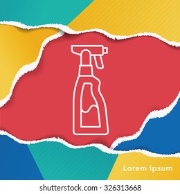 Dish detergent line icon