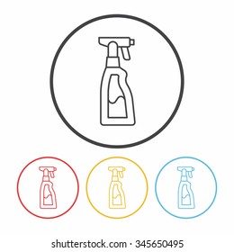 Dish detergent line icon