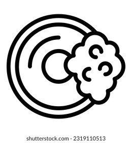 Dish foam icon outline vector. Clean wash. Water cleaner