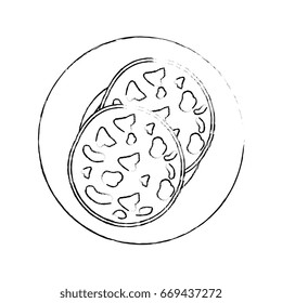 dish with food icon