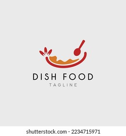 dish food logo vector design