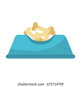 dish food mascot with bones