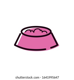 dish food mascot isolated icon vector illustration design