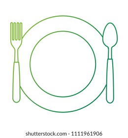 dish with fork and spoon