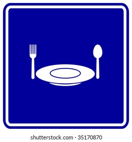 dish fork and spoon symbol