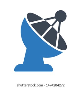 dish glyph colour vector icon