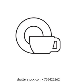 dish icon illustration isolated vector sign symbol