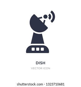 dish icon on white background. Simple element illustration from Technology concept. dish sign icon symbol design.