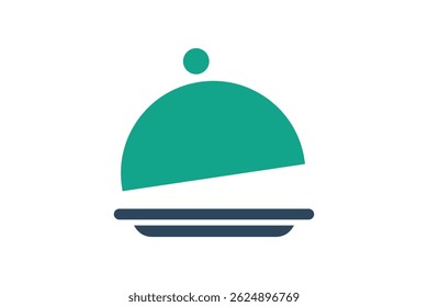 Icono de plato. estilo de icono sólido. icono relacionado con la comida. Elementos de catering Ilustración vectorial