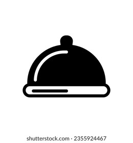 dish icon solid style vector