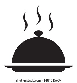 Dish Icon vector black color
