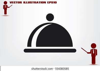 dish icon vector illustration.