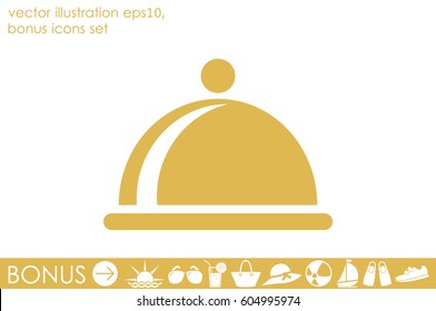 dish icon vector illustration EPS 10