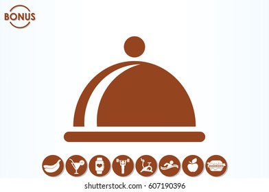 dish icon vector illustration EPS 10