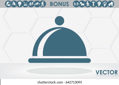 dish icon vector illustration EPS 10