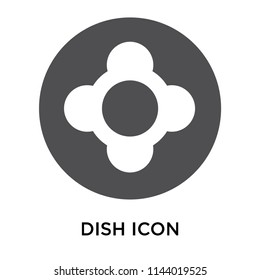 Dish icon vector isolated on white background for your web and mobile app design, Dish logo concept