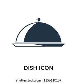 Dish icon vector isolated on white background, Dish transparent sign