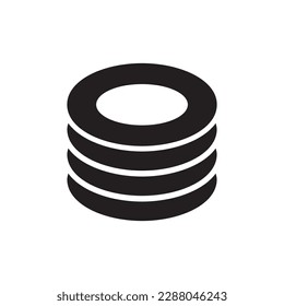 Dish icon vector isolated on white background for your web and mobile app design, Dish logo concept