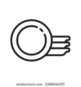 Vector de icono de Dish aislado en fondo blanco para tu diseño de aplicación web y móvil, concepto de logotipo de Dish