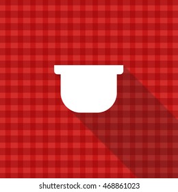 Dish Icon Vector red tablecloth texture