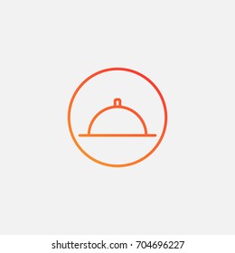Dish icon.gradient illustration isolated vector sign symbol