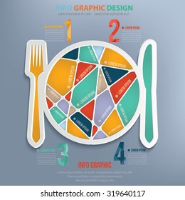 Dish info graphic design,clean vector