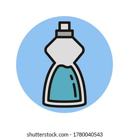 Dish Diseño De Icono De Botella De Jabón Líquido. Ilustración de vectores de equipo de limpieza e higiene