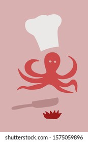 dish with octopus concept image