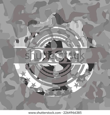 Dish on grey camouflaged pattern 