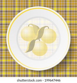 dish on a napkin with a texture